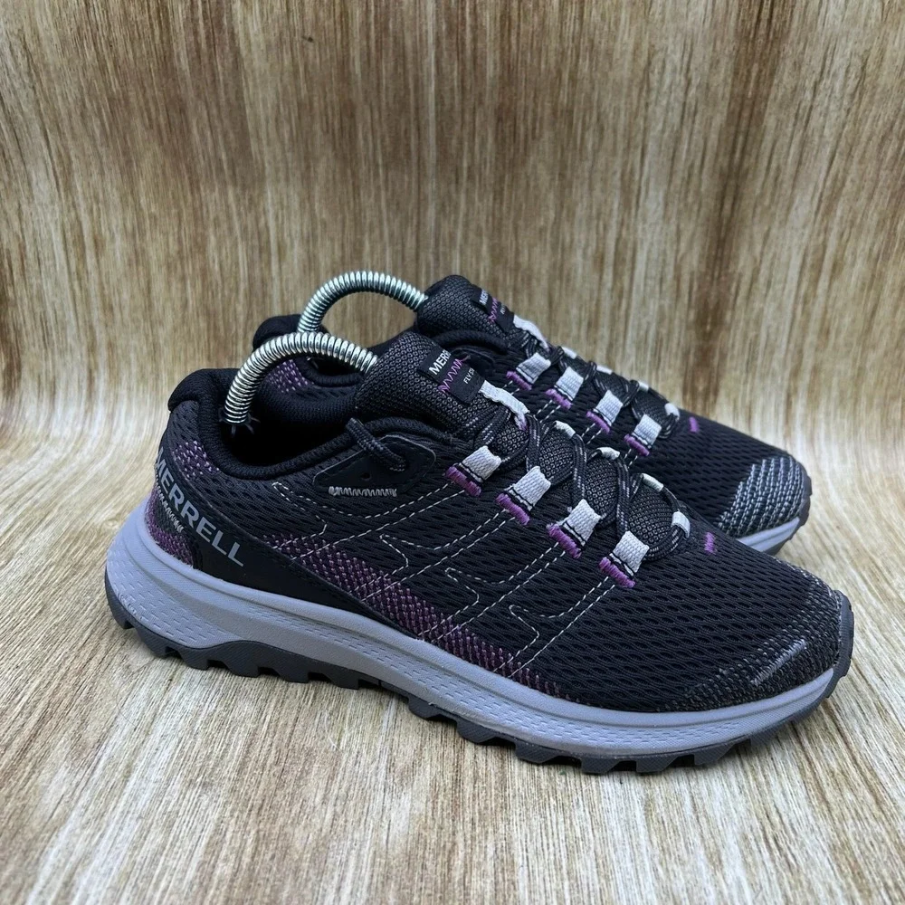 Merrell Fly Strike Women's Size 6 Trail‎ Running Shoes Sneakers Black Purple